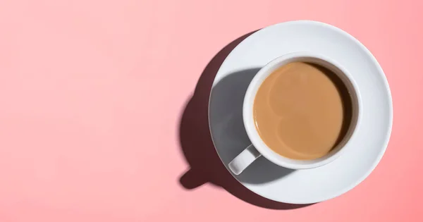 Una tazza di caffè vista dall'alto — Foto Stock