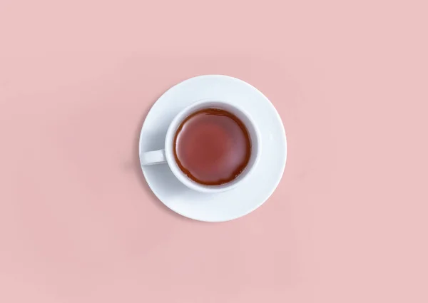 A cup of tea overhead view — Stock Photo, Image