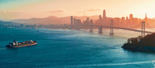 Luftaufnahme der Bay Bridge in San Francisco — Stockfoto