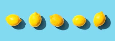 Taze sarı limon manzarası