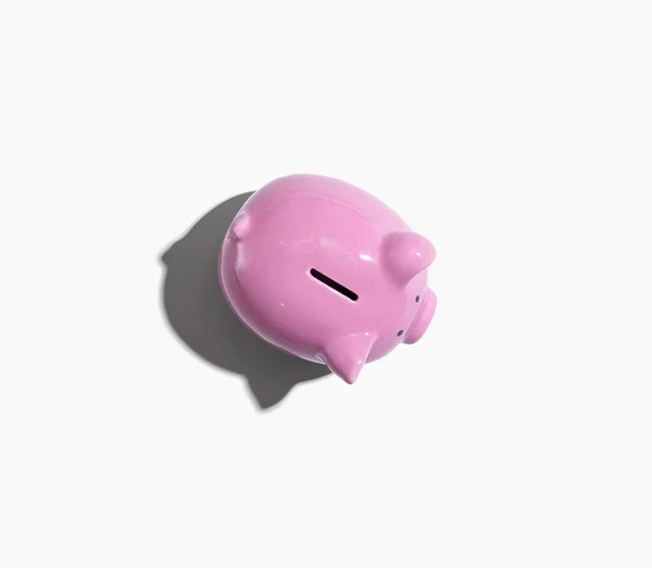 Vista aérea do banco piggy rosa — Fotografia de Stock