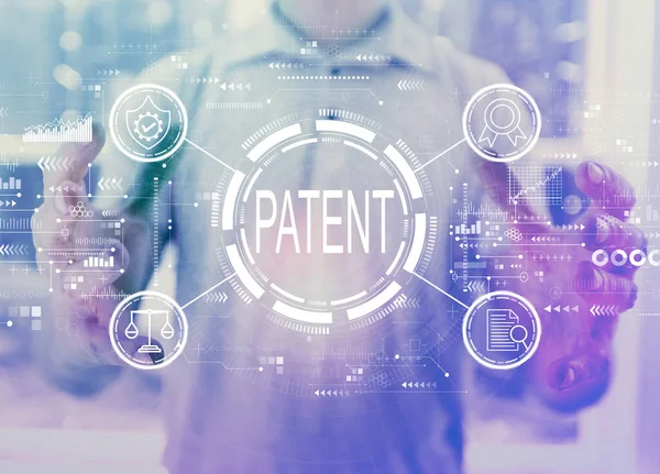 젊은 남자 와의 특허 개념 — 스톡 사진