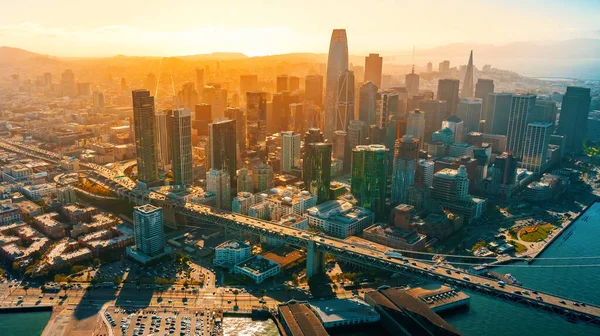 Innenstadt von San Francisco aus der Luft — Stockfoto