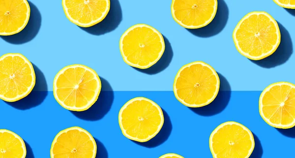 Citrons jaunes frais vue aérienne — Photo