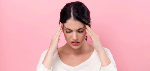 Ung kvinna stressad — Stockfoto