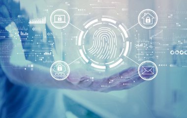 Genç adamla parmak izi tarama temasıName