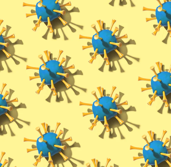 Épidémie virale de grippe et concept de coronavirus — Photo