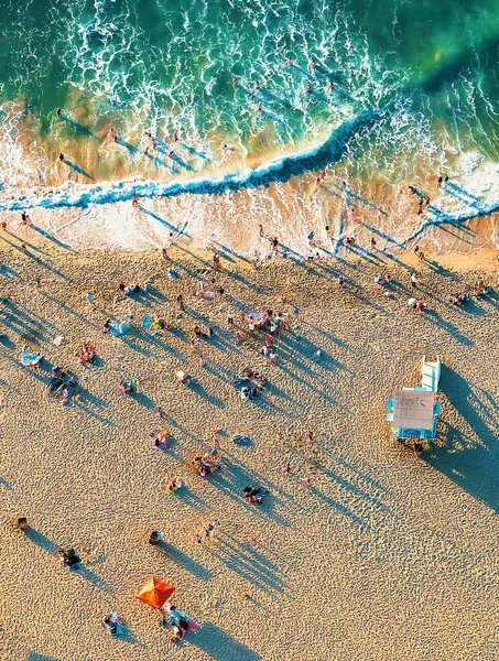 Santa Monica beach from above — Stock Photo, Image