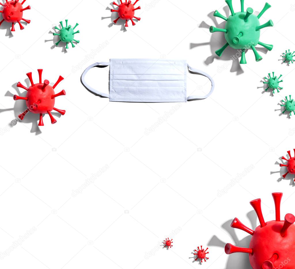 Viral epidemic influenza and Coronavirus concept