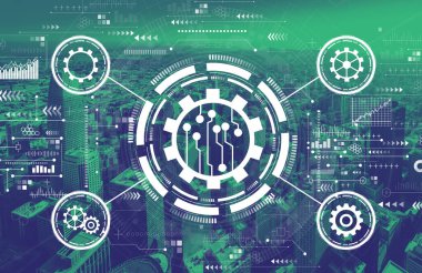 San Francisco şehir merkeziyle otomasyon kavramı