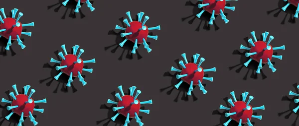 Épidémie virale de grippe et concept de coronavirus — Photo