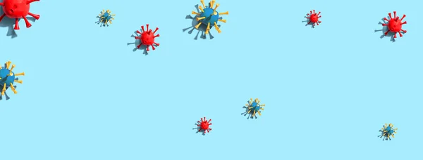 Concetto di influenza virale epidemica e Coronavirus — Foto Stock