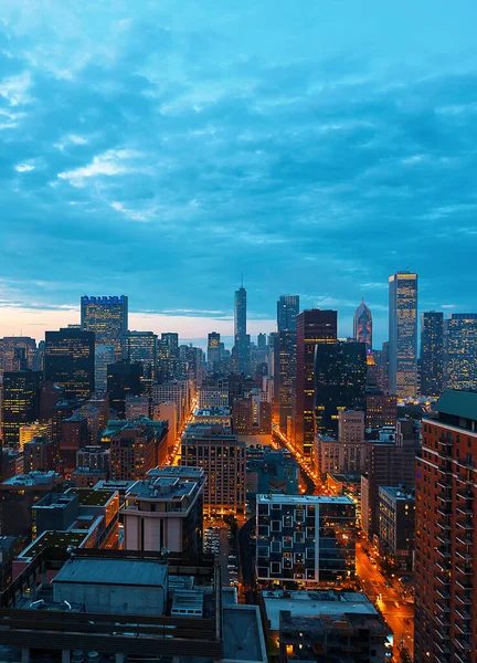 Centro de Chicago paisaje urbano rascacielos skyline — Foto de Stock