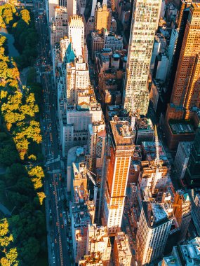 Columbus Circle NYC havadan görünümü