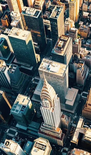 Luchtfoto van de Midtown Manhattan Ny — Stockfoto