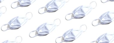 Beyaz cerrahi maskeler.