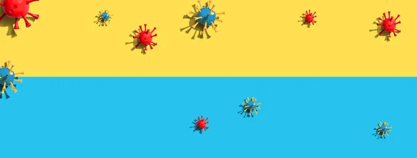 Concetto di influenza virale epidemica e Coronavirus — Foto Stock
