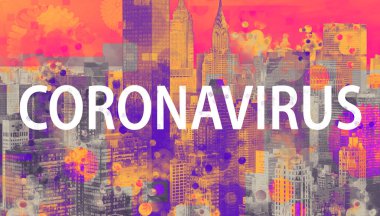 Coronavirus temalı New York City silueti