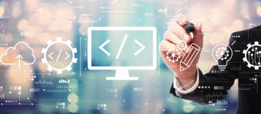 İş adamıyla web geliştirme kavramı