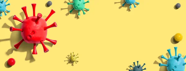 Virová epidemie chřipky a koronavirus koncepce — Stock fotografie