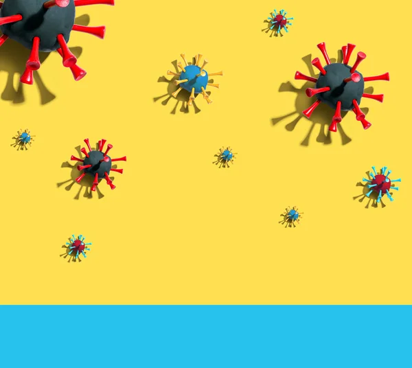 Virová epidemie chřipky a koronavirus koncepce — Stock fotografie