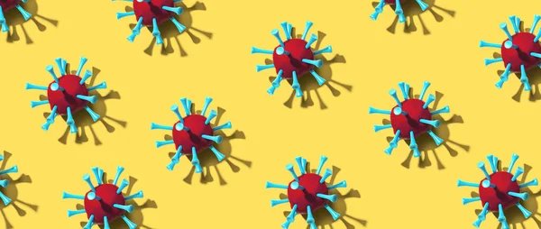 Virová epidemie chřipky a koronavirus koncepce — Stock fotografie