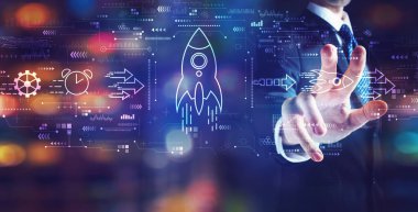 İş adamlarıyla hızlı büyüme kavramı