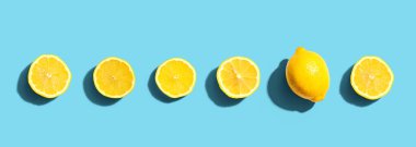 Taze sarı limon manzarası