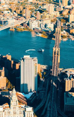 Manhattan 'ın Aşağı Doğu Yakası' nın hava manzarası