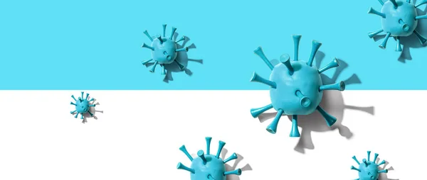 ウイルスの流行インフルエンザとコロナウイルスの概念 — ストック写真