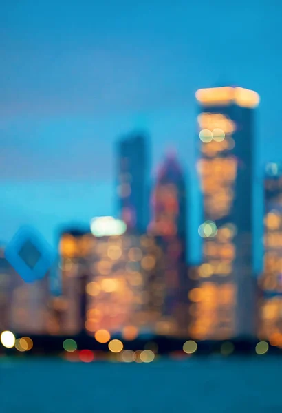 Blurred bokeh Chicago abstract cityscape skyline