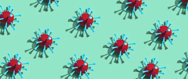 Koncepcja wirusa grypy i koronawirusa — Zdjęcie stockowe