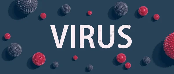 Tema Virus con objetos virales — Foto de Stock