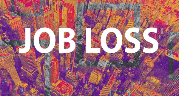 Job Loss theme with Manhattan New York City