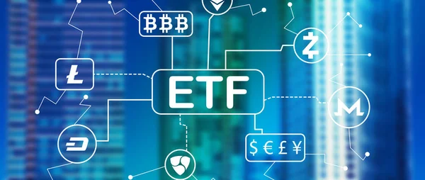 Cryptocurrency ETF theme — Stock Photo, Image