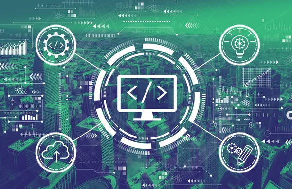 San Francisco şehir merkeziyle web geliştirme kavramı