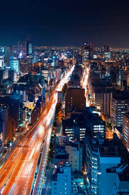 Bir karayolu Osaka havadan görünümü