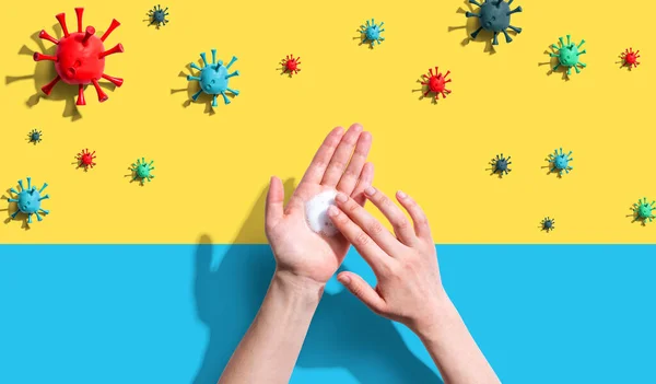 Lave a mão - conceito de cuidados de saúde e higiene — Fotografia de Stock