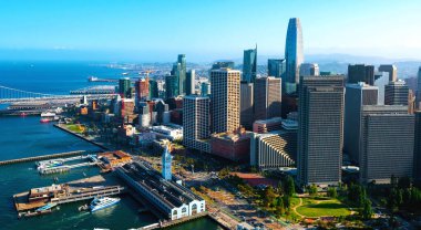 San Francisco şehir merkezi hava manzarası