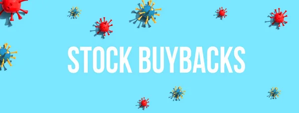 Stock Buybacks thème avec des objets artisanaux virus — Photo