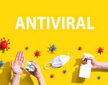 Viral ve hijyen objeleri ile antiviral tema