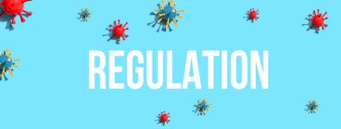 Regulation theme with virus craft objects clipart