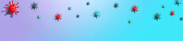 Épidémie virale de grippe et concept de coronavirus — Photo