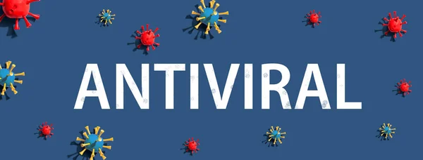 Tema antivirale con oggetti di mestiere virus — Foto Stock