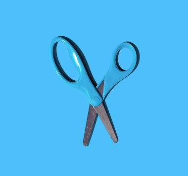 Yukarıdan düşen gölgeli makas