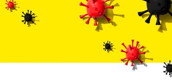 病毒性流行性感冒和结肠炎的概念 — 图库照片