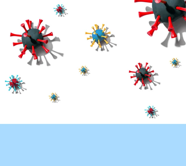 Influenza epidémica viral y concepto de Coronavirus — Foto de Stock