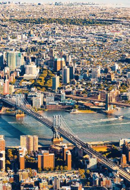 Manhattan 'ın Aşağı Doğu Yakası' nın hava manzarası