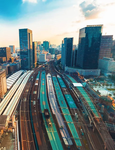 Tokyo İstasyonu 'nun hava görüntüsü — Stok fotoğraf