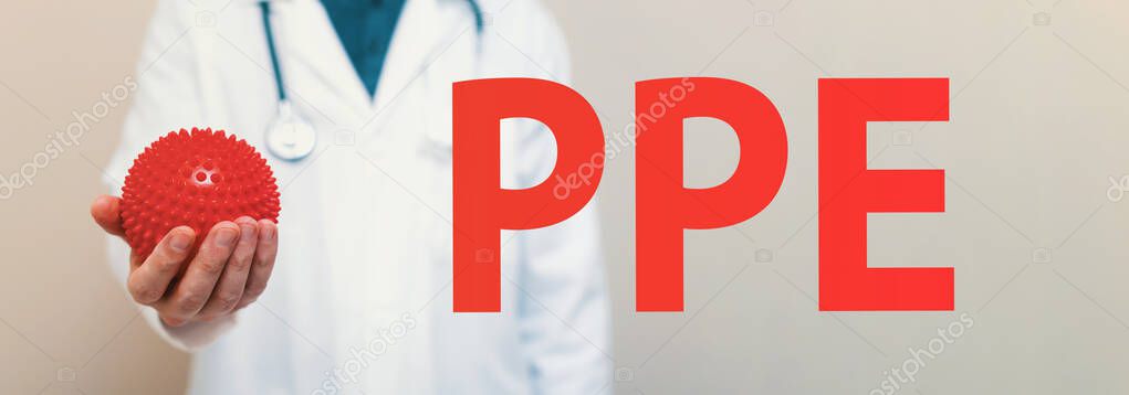 PPE theme with a medical doctor